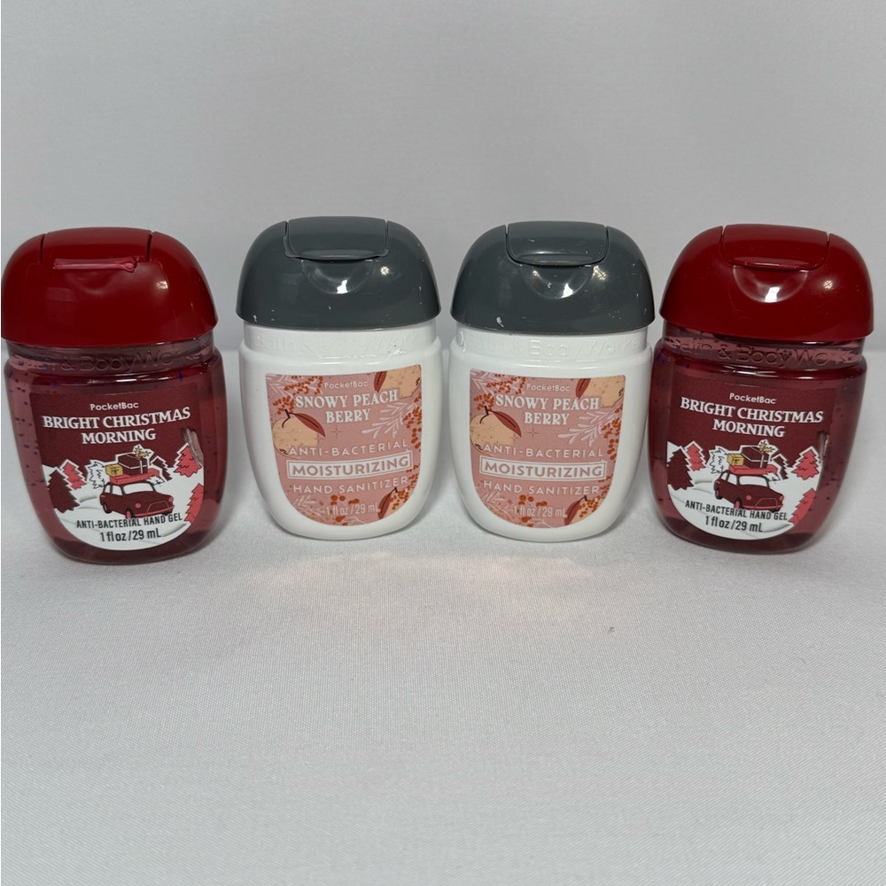 Hand Sanitizer Bundle - Merry Christmas Morning and Snowy Peach Berry